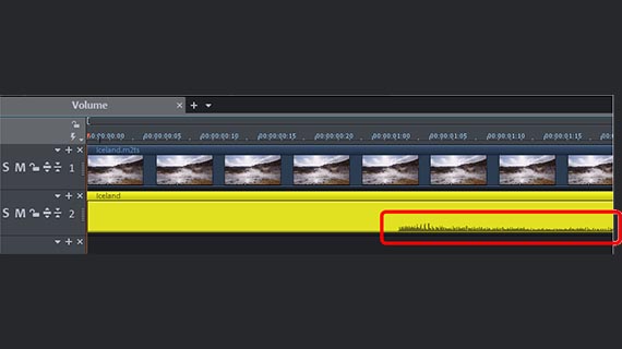 Forme d'onde Augmenter le son : piste audio et image