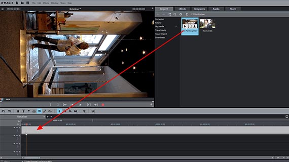 Importer une vidéo orientée dans le mauvais sens Faire pivoter une vidéo : importation