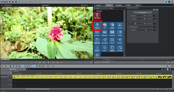 Corrección de tonalidad en Video deluxe Plus Corrección de tonalidad (brillo y contraste)