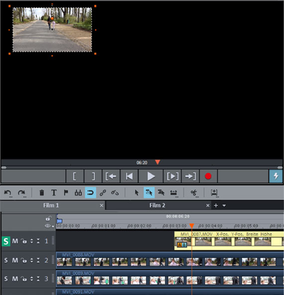 Première image du collage vidéo Taille et position modifiées